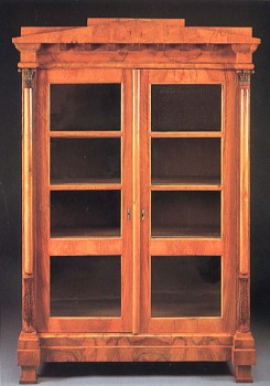 Work:&nbsp;19th Century AUSTRIAN Biedermeier Black Walnut Bookcase